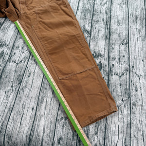 Carhartt B01-M Brown Duck Double Knee Double Front Pants 44x32 USA Loose Fit