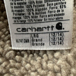 Carhartt Women's WJ141 DWN Sierra Sherpa-Lined Sandstone Duck Jacket Deep Wine L