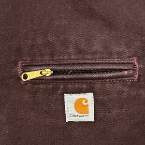 Carhartt Women's WJ141 DWN Sierra Sherpa-Lined Sandstone Duck Jacket Deep Wine L