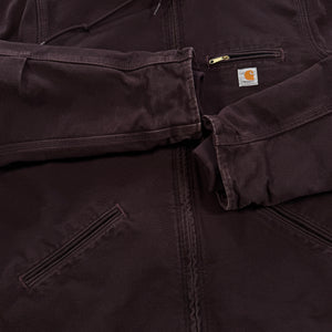 Carhartt Women's WJ141 DWN Sierra Sherpa-Lined Sandstone Duck Jacket Deep Wine L