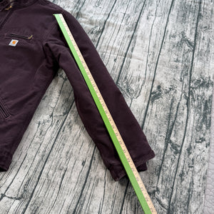 Carhartt Women's WJ141 DWN Sierra Sherpa-Lined Sandstone Duck Jacket Deep Wine L