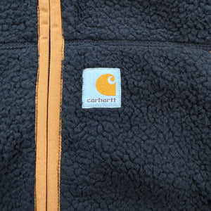 NWT Carhartt 104995 Men's Relaxed Fit Fleece Full Zip Vest Black 2XL Regular