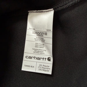NWT Carhartt 104995 Men's Relaxed Fit Fleece Full Zip Vest Black 2XL Regular