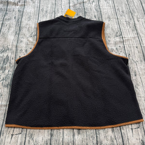 NWT Carhartt 104995 Men's Relaxed Fit Fleece Full Zip Vest Black 2XL Regular