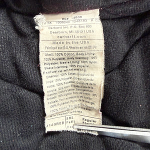 Carhartt J140 Active Jacket Quilted Flannel Lined Firm Duck Red S USA Union Made