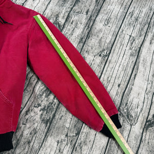 Carhartt J140 Active Jacket Quilted Flannel Lined Firm Duck Red S USA Union Made