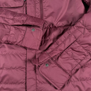 The North Face Quilted Insulated Shirt Jacket Burgundy Snap Front Women's S