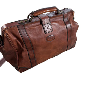 Fossil Lineage Framed Doctor/Lawyer Gladstone Bag – Cognac Brown Genuine Leather