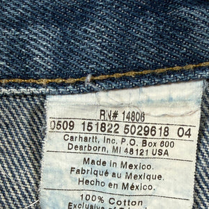 Carhartt B07 DNM Carpenter Jeans Mens 38x30 Dirt Stains Dungaree Fit Double Knee