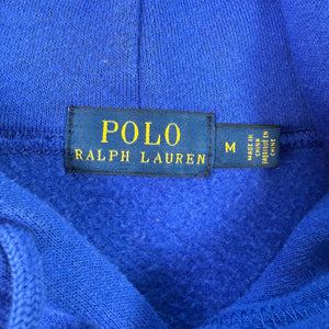Vtg 90s Polo Ralph Lauren Spellout P-93 Patch Hoodie Sweatshirt Size M Retro Y2K