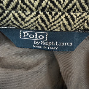 VTG Polo Ralph Lauren Tweed Jacket Wool Herringbone Sport Blazer Italy Made 42L