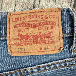 Levi’s 550 Relaxed Fit Jeans Men’s W34 L32 Blue Denim Straight Leg Cotton