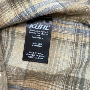 KÜHL Skorpio Shirt  Plaid Short Sleeve Linen Blend Men's XL