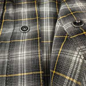 5.11 Tactical Shirt Mens XL Black Gray Yellow Plaid Cotton Concealed Snap NWOT