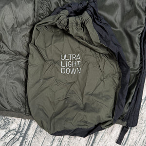 UNIQLO Ultra Light Down Puffer Packable Jacket Olive Green Black Men’s M