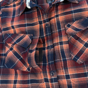 5.11 Tactical Orange Black Plaid Long Sleeve Button Up Shirt Women's XL