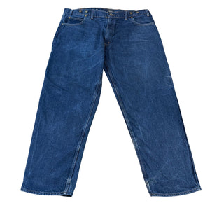 Prison Blues USA Made Carpenter Jeans Men’s 44x32 Heavy Denim Suspender Buttons