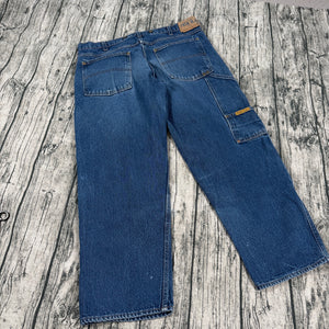 PRSN BLU Prison Blues Double Knee Work Jeans USA Made Blue Denim Men’s 38