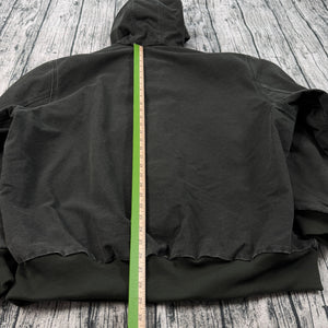 VTG Carhartt J25 MOS Sandstone Duck Active Jacket Hooded Workwear Men's 2XL Regular