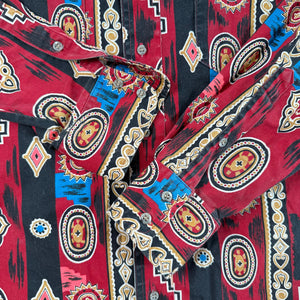 WRANGLER Western Shirt Mens 15 1/2-35 XLong AZTEC Brushpopper USA Made