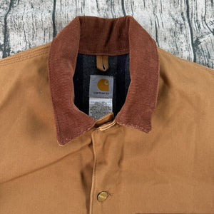NWOT Carhartt Men's Sz 42 Barn Jacket C01 BRN Duck Canvas Blanket Lined USA Made