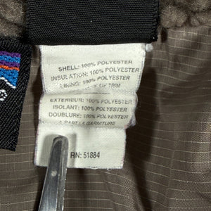 VTG Patagonia Hybrid Fleece Quilted Jacket W777S Full Zip Brown USA Made Women's S