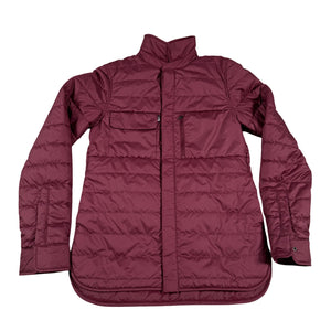 The North Face Quilted Insulated Shirt Jacket Burgundy Snap Front Women's S