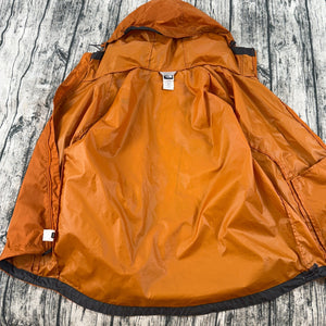 The North Face Hooded Windbreaker Jacket Orange Lightweight Packable Men's M