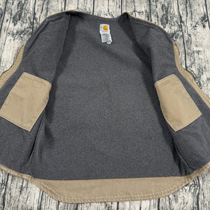 Carhartt V13 TAN Work Vest Blanket Lined USA Union Made Men's M Regular