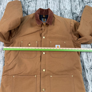 NWOT Carhartt Men's Sz 42 Barn Jacket C01 BRN Duck Canvas Blanket Lined USA Made