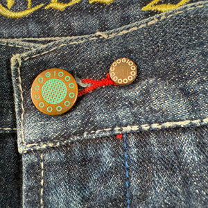 Coogi Men’s Denim Shorts W36 Embroidered Eagle Y2K Streetwear Hip Hop