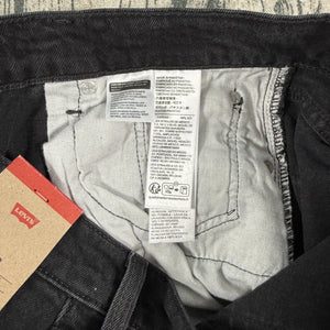 Levi's 505 Regular Jeans Black Stretch Straight Leg Men's 30x32 NWT