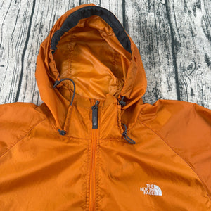 The North Face Hooded Windbreaker Jacket Orange Lightweight Packable Men's M