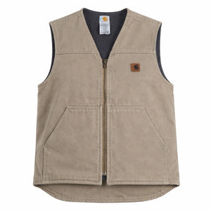 Carhartt V13 TAN Work Vest Blanket Lined USA Union Made Men's M Regular