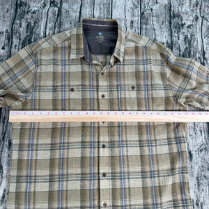KÜHL Skorpio Shirt  Plaid Short Sleeve Linen Blend Men's XL