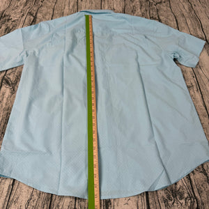 NWT Huk Tide Point SS Button-Down Fishing Shirt Men’s XL Light Blue Performance