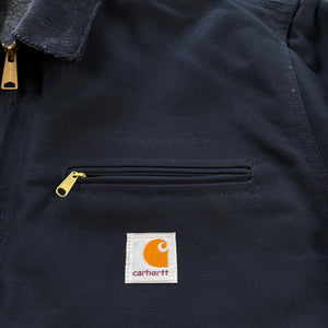 Vtg 2008 Carhartt J01 DNY Detroit Jacket Dark Navy - Made in USA - Excellent 44