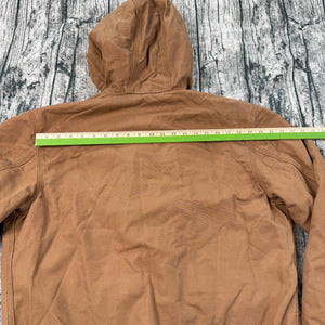 Carhartt FR WFRJ130 BRN Flame Resistant Hooded Duck Jacket Quilted Brown Size L
