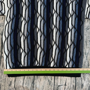 VTG Protege Sweater Mens L 3d Textured Coogi-Style Biggie Cosby Y2K 90s USA Made