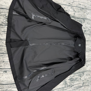 UNIQLO Black Minimalist Rain Coat Button Front Lightweight Women’s XS