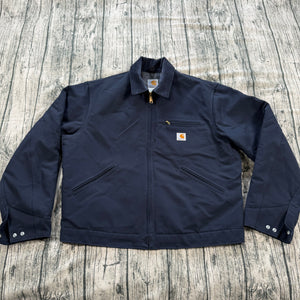 Vtg 2008 Carhartt J01 DNY Detroit Jacket Dark Navy - Made in USA - Excellent 44
