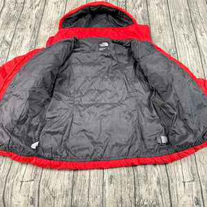 The North Face 550 Down Puffer Jacket Red Hooded Women’s L