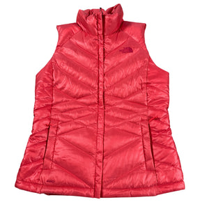 The North Face 550 Goose Down Puffer Vest Women’s M Red Quilted Jacket Insulated