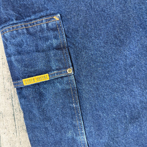 Prison Blues USA Made Carpenter Jeans Men’s 44x32 Heavy Denim Suspender Buttons