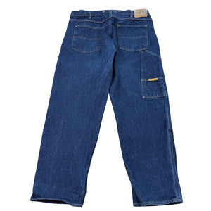 Prison Blues USA Double Knee Jeans Carpenter Suspender Buttons 40x32