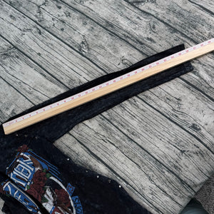 Affliction American Customs 1973 Studded L/S Top Women's L Gray Burnout Black