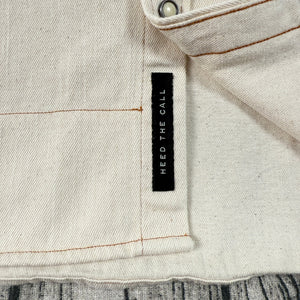 Howler Bros Dust Up Denim Western Yoke Shirt Men's XXL Ivory Cotton Snap