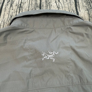 Arc'teryx Elaho Snap Shirt Gray Micro Check Long Sleeve Men's XL