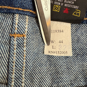 Prison Blues USA Made Carpenter Jeans Men’s 44x32 Heavy Denim Suspender Buttons