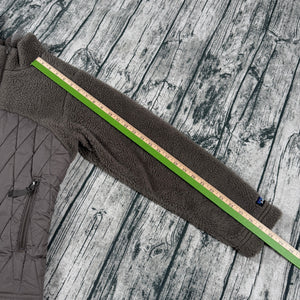 VTG Patagonia Hybrid Fleece Quilted Jacket W777S Full Zip Brown USA Made Women's S